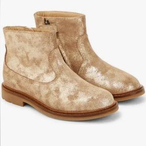 Pom d’api Glitter Gold Suede Ankle Boots (Sz 25)